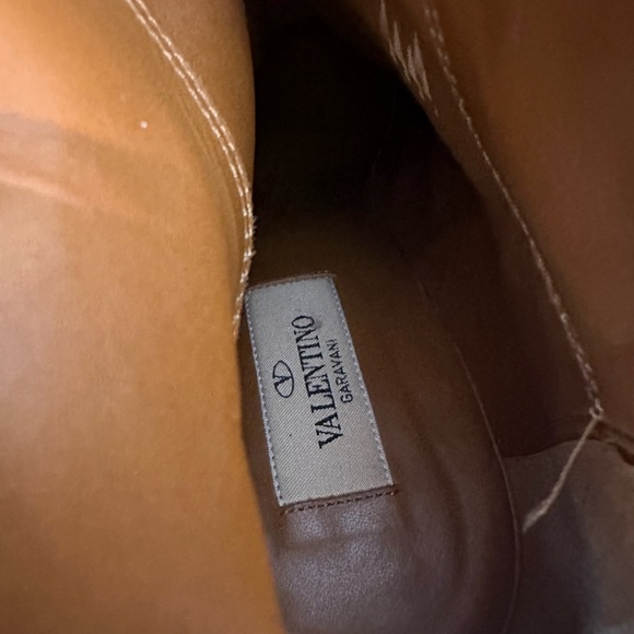 Valentino Garavani Suede Knee-High Boots Braided Strap | Wine Burgundy – Size 9 - Picture 12 of 13